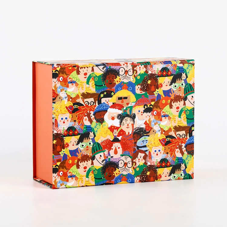 กล่องบรรจุภัณฑ์ของขวัญพลิกด้านบนแม่เหล็ก